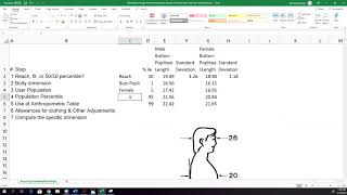 Workstation Design Using Anthropometric Principle Seat Length Example [upl. by Ballinger]