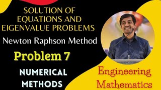 Newton Raphson method Problem 7 Numerical Methods Engineering Mathematics [upl. by Berlyn101]