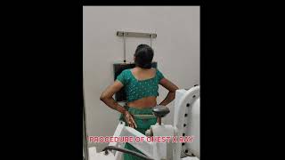 Procedure of X Ray Chest x ray shortvideo radiology [upl. by Eenet]