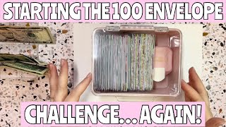 STARTING THE 100 ENVELOPE CHALLENGE AGAIN  How I plan to SAVE and Complete 100 Envelope Challenge [upl. by Medlin186]