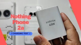 Nothing phone 2a battery charging test  With 45W charger [upl. by Llehsyt]