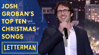 Josh Grobans Top Ten Christmas Songs For 2013  Letterman [upl. by Atteiram605]