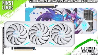 MaxSun GeForce RTX 4060 Ti iCraft White Colour Graphics Card Launched  Explained All Spec Features [upl. by Clippard528]