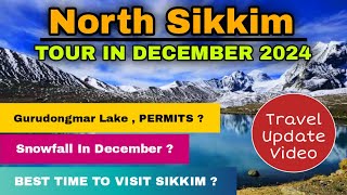 North Sikkim Tour in December 2024  Gurudongmar Lake  Zero Point Permits  Snowfall In December [upl. by Aerised788]