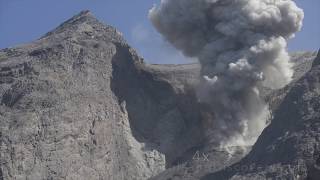 Collection of strombolian eruptions at Batu Tara volcano Flores Sea Indonesia [upl. by Esojnauj]