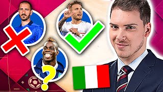 CHI AVREI CONVOCATO in NAZIONALE per il MONDIALE QATAR 2022   LA MIA ITALIA che non vedremo MAI [upl. by Werner]