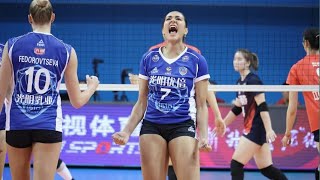 Tainara santos  Shandong vs Shanghai  China volleyball League 2024 [upl. by Megdal]