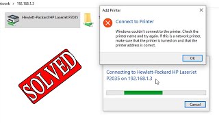 Windows Couldnt Connect To The Printer Check The Printer Name And Try Again Solved [upl. by Htial]