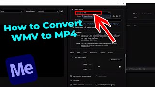 How to Convert WMV to MP4 in Adobe Media Encoder [upl. by Lehcsreh]