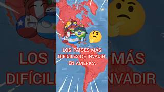 LOS PAÍSES MÁS DIFÍCILES DE INVADIR countryballs mapa curiosidades paises guerra [upl. by Aekan256]