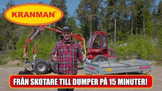 Kranman 960 – gör om miniskotaren till en minidumper [upl. by Onirefes]