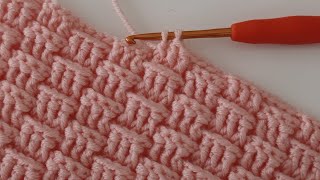 Super easy crochet baby blanket brick pattern for beginners  Trend 3D Crochet Blanket Pattern [upl. by Oniratac947]