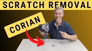 Scratch Removal Fast  Corian Solid Surface Countertop Scratch Removal Sanding [upl. by Saber]