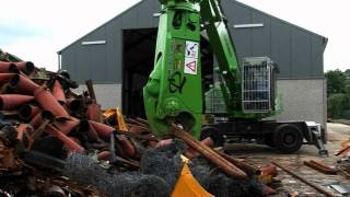 SENNEBOGEN  Scrap Handling Material Handler 830 with Vario Tool and cabin protective grid Belgium [upl. by Marlea777]