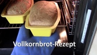 Vollkornbrot selbst backen Rezept VEGAN [upl. by Worthington]