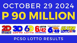 Lotto Result Today 9pm October 29 2024 PCSO [upl. by Carrick]