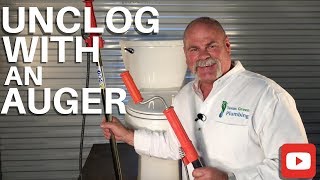 How To Unclog A Toilet With An Auger  DIY Plumbing  The Expert Plumber [upl. by Fiertz]