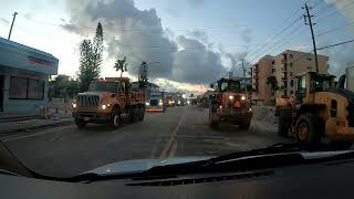 2024 HURRICANE HELENE MADEIRA BEACH FLORIDA DESTRUCTION FDOT CREWS CONTRACTORS SAND REMOVAL [upl. by Notaes700]