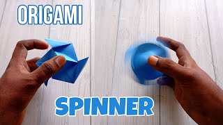 SPINNER ORIGAMI HOW TO MAKE A SPINNER CRAFT STEP BY STEP FOLDING spinner origami tutorial [upl. by Kilroy48]