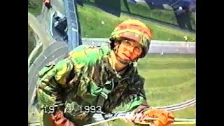 Didcot Power Stations Oxfordshire abseil 200m height live chimney 1993 [upl. by Danforth75]