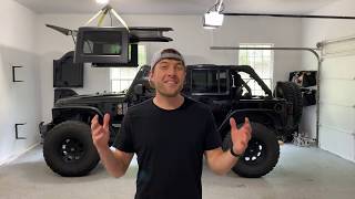 BEST HARDTOP HOIST FOR YOUR JEEP  SIMPLE DIY ELECTRIC HOIST SYSTEM [upl. by Rolyks]