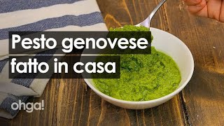 Pesto alla genovese fatto in casa ricetta veloce con frullatore [upl. by Alleber]