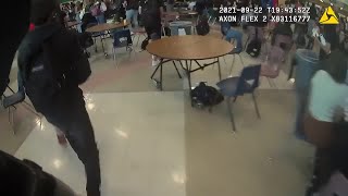 CCSD Police release bodycam video of lunchroom fight at Palo Verde HS [upl. by Nesyrb814]