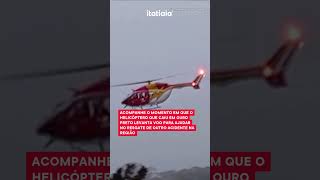 VEJA O MOMENTO EM QUE O HELICÓPTERO QUE CAIU EM OURO PRETO LEVANTA VOO NO INTERIOR DE MG [upl. by Clarine945]