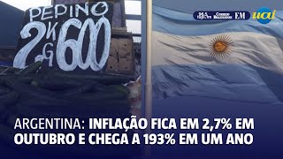 Inflação na Argentina fica em 27 em outubro e chega a 193 em um ano [upl. by Eatnoed]