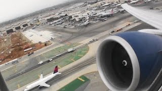 Massive Blue Engines Incredible HD Boeing 777200LR Takeoff From Los Angeles California [upl. by Kynthia]