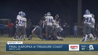 Treasure Coast falls to Apopka 210 in State semifinal [upl. by Gilpin]