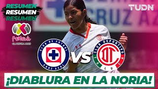 Resumen y goles  Cruz Azul vs Toluca  CL2023 Femenil  J16  TUDN [upl. by Onaimad328]