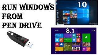 Install and Run Windows 7810 Off a Live USB Flash Drive UPDATED 2019 Portable Windows 10 [upl. by Arerrac517]