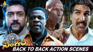 Suriya Back to Back Powerful Action Scenes  Singam  Mukesh Rishi  Telugu Latest Action Scenes [upl. by Wiltshire]