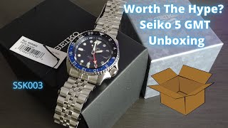 Seiko 5 GMT Unboxing and First Impressions  SSK003 [upl. by Schnabel]