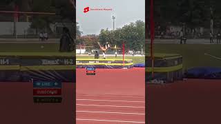 High jump 😱😳 shorts highjump decathletemayank viralvideo viralshorts trackandfield jump [upl. by Ecnarf]