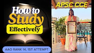 How to STUDY EFFECTIVELY  crack in 1st attempt  APSC CCE 2025 Meghna Saharia [upl. by Collayer]