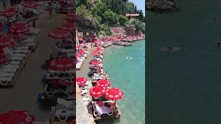 Antalya Beach 🏝 beach antalya travel summer nature sunset deniz walkingtour waves [upl. by Asert]