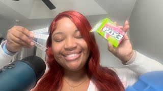 ASMR  Gum Chewing Popping  Tapping  NO Talking [upl. by Ecnerolf]