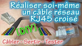 Comment faire soi même un câble Ethernet RJ45 croisé 🔧 TUTORIEL 💻 [upl. by Alegnaoj820]