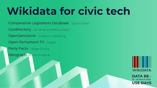 Wikidata for civic tech Data Reuse Days 2022 [upl. by Llerej717]