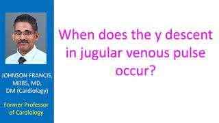 When does the y descent in jugular venous pulse occur [upl. by Ahsenhoj121]