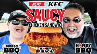 NEW KFC Saucy Chicken Sandwich Review [upl. by Romano]