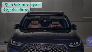 CHERY TİGGO8 15BİN BAKIM VE GENEL DĞERLENDİRME [upl. by Alekin]