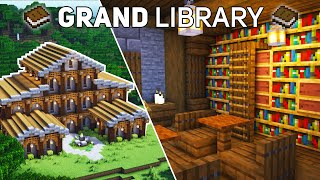 Minecraft Grand Library Tutorial how to build [upl. by Largent]