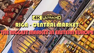 RIGA  CENTRAL MARKET  4K Walking Tour 2 [upl. by Ling]