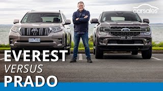 2023 Ford Everest v Toyota Prado Comparison [upl. by Chelsy]