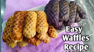 Easy recipe how to make Waffles by mhelchoice Madiskarteng Nanay [upl. by Martina]