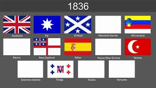 Evolution of Oceania flags 15002024 [upl. by Fabe968]