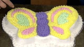 How to Make and Decorate a Butterfly Cake with Wilton [upl. by Nnylamme]